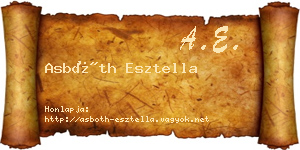 Asbóth Esztella névjegykártya